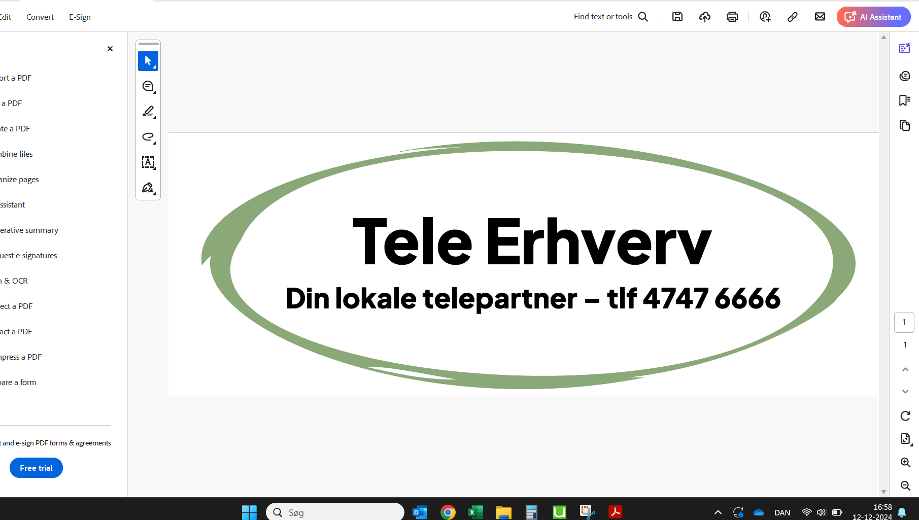 Tele Erhverv – Din lokale telepartner – tlf. 4747 6666